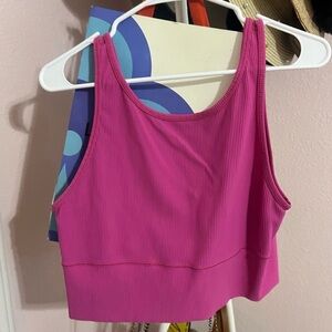 Lululemon Athletica Pink Ribbed Tank Top